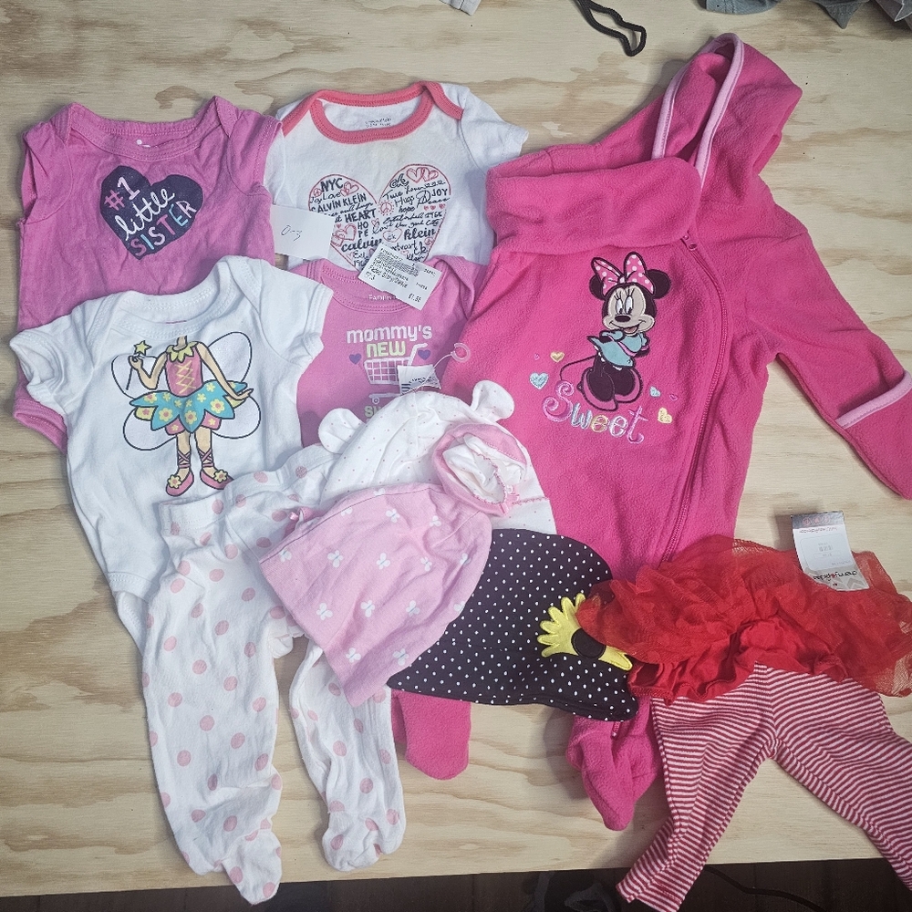 0-3 month girls lot.